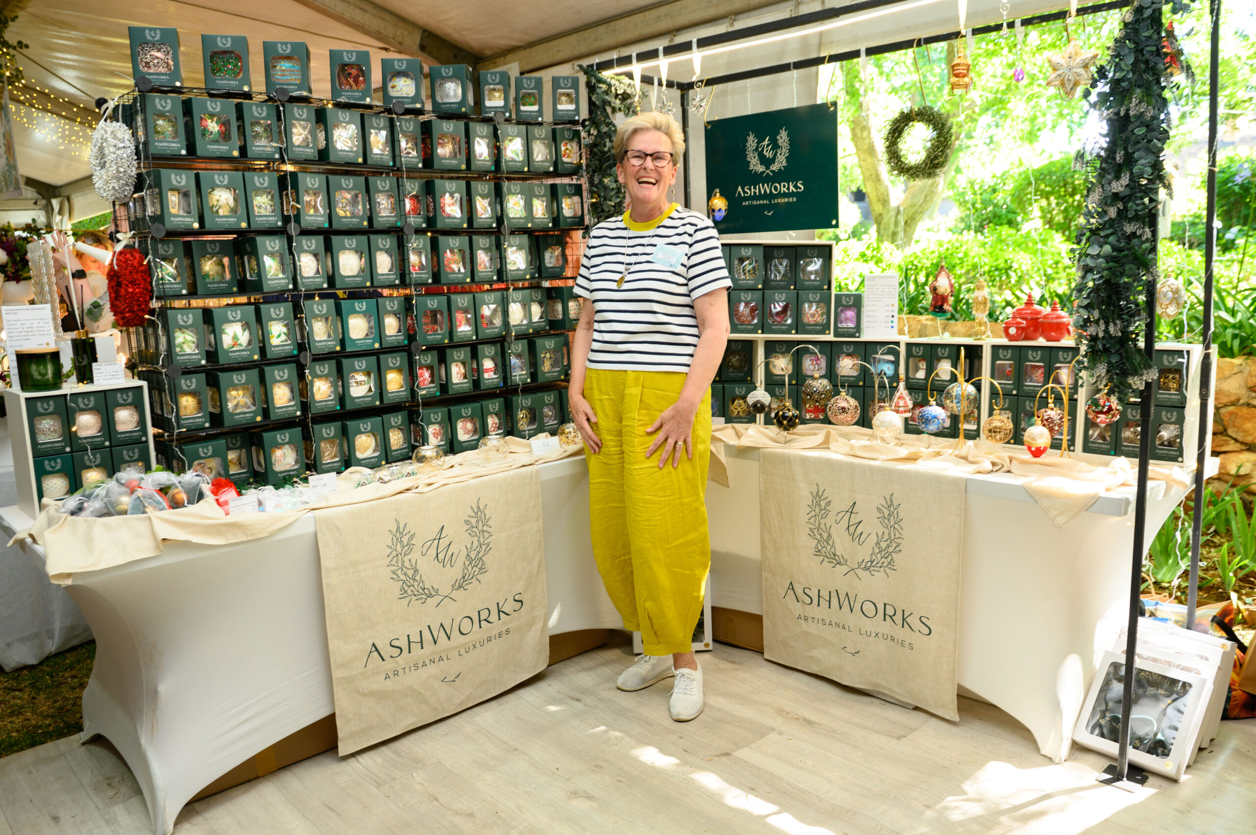 A stallholder at the Glenshiel Fair